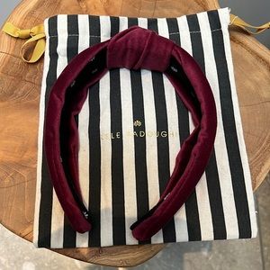 Lele Sadoughi ruby velvet headband